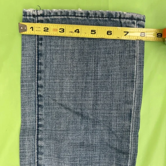 LOW RISE MISS SIXTY YK2 VINTAGE BLUE JEANS ,DISTRESS WITH EMBROILED POCKETS 24 - Picture 13 of 16